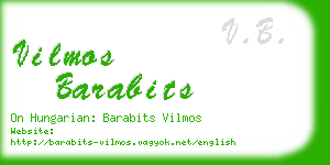 vilmos barabits business card